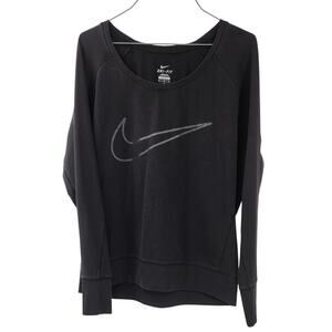 Nike Dri-Fit Black Long Sleeve Top Womens Size Medium M Workout Athletic